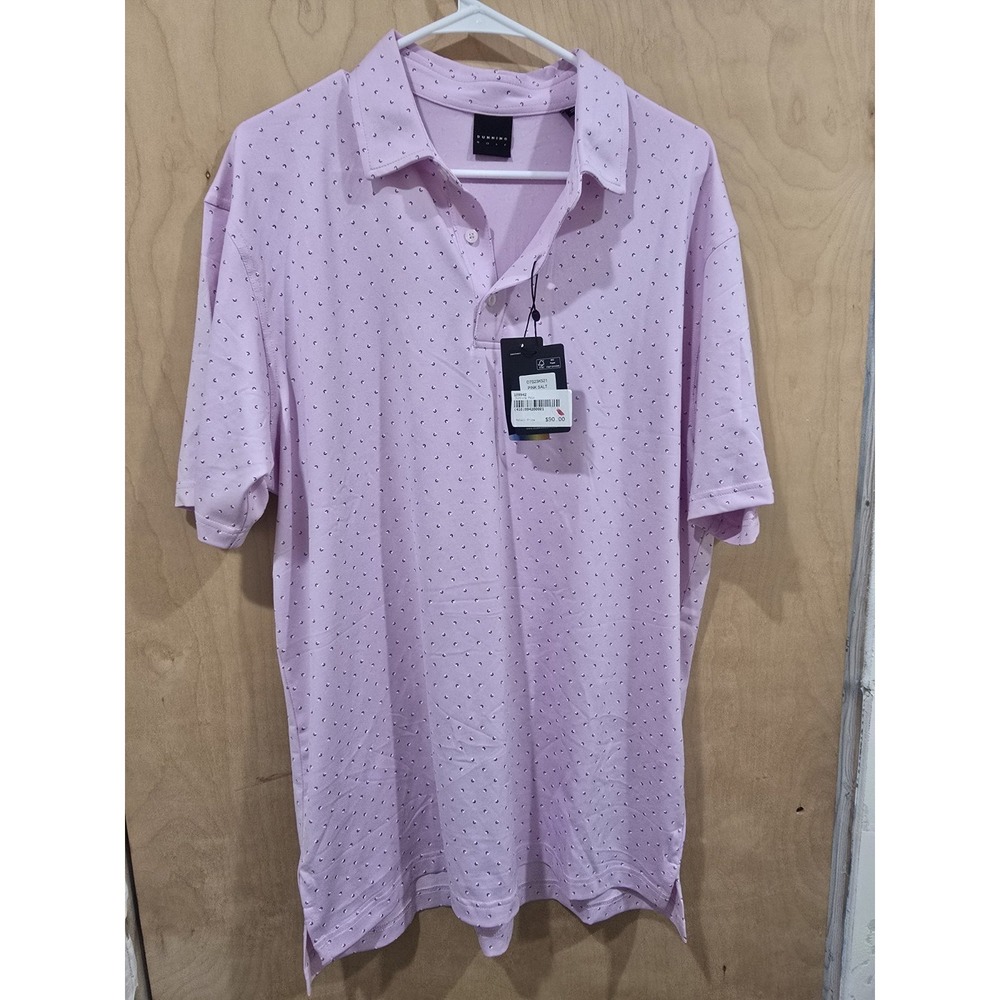 Dunning Golf Pink Salt Polo Shirt New with Tags L‎